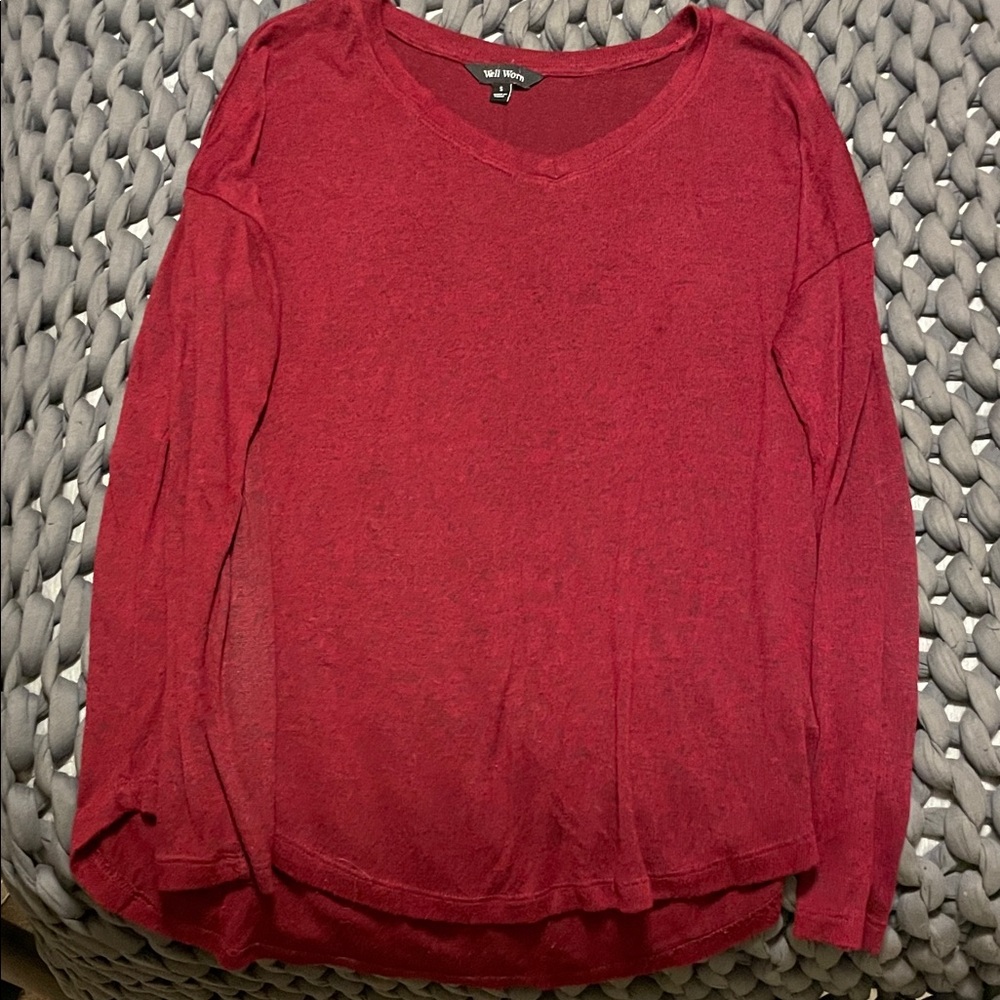Red Knit Top